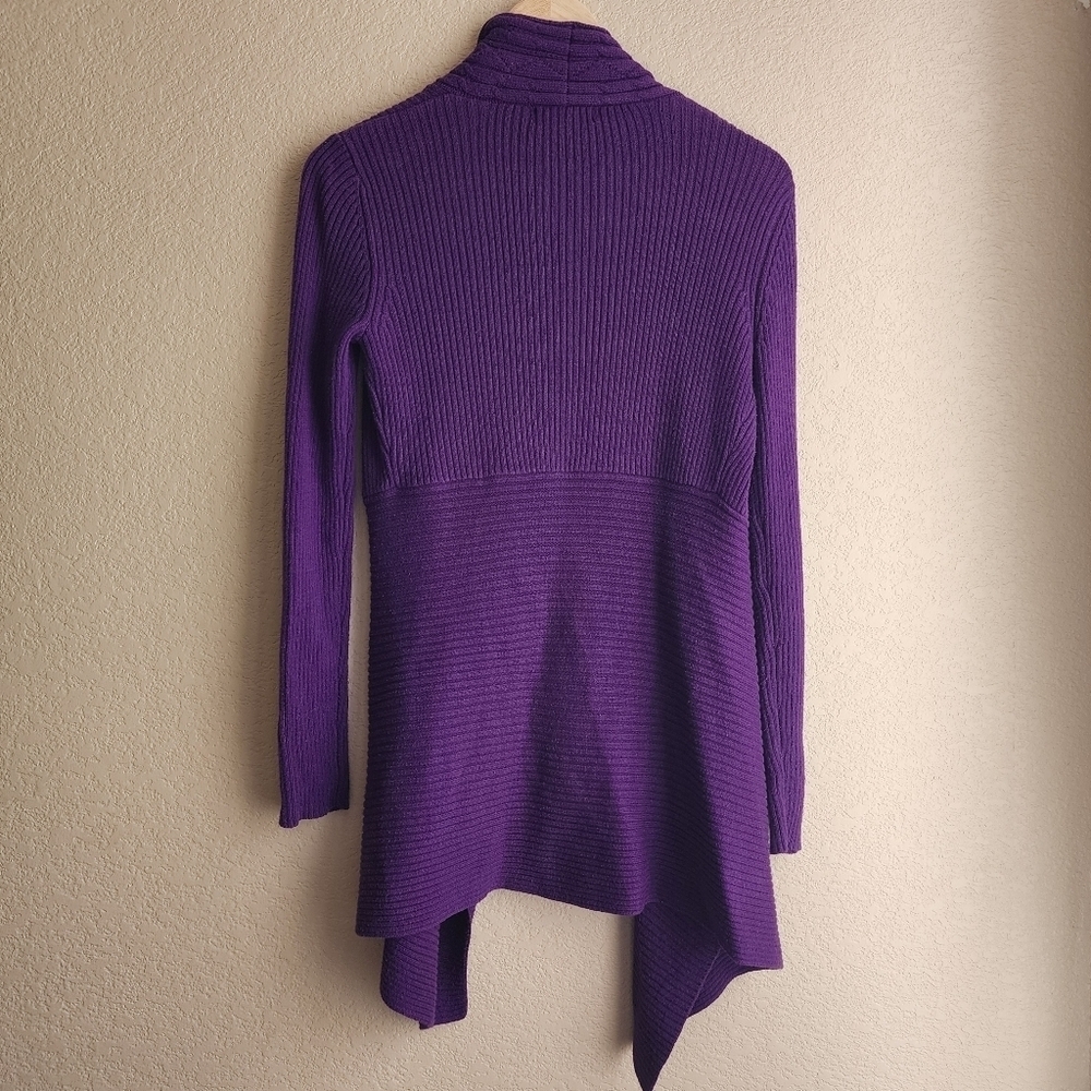 Dress Barn Purple Women's Knitted Sweater Cardigan Size S - Picture 9 of 14